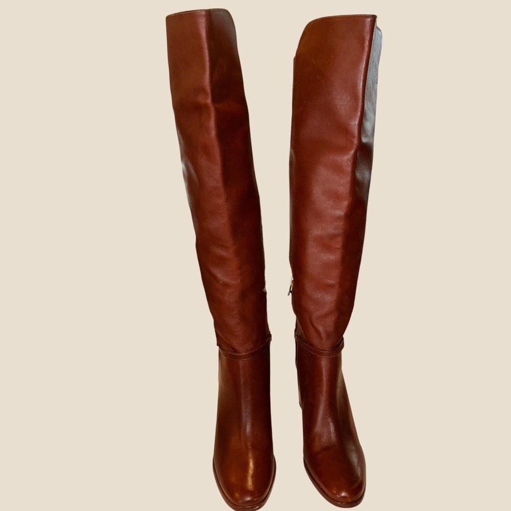 Antonio Melani Malindah Leather Block Heel Over the Knee Boots. 9.5M 3.5"Heel - Picture 3 of 5